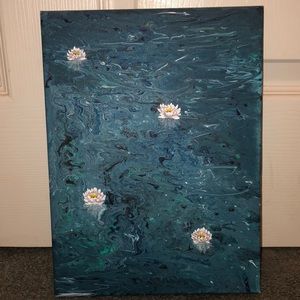 Fluid painting with hand painted details